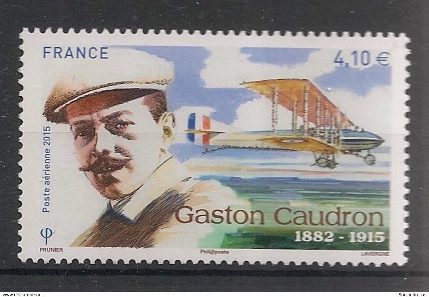 FRANCE - 2015 - Poste Aérienne PA N°YT. 79 - Gaston Caudron - Neuf Luxe ** / MNH / Postfrisch - 1960-.... Mint/hinged
