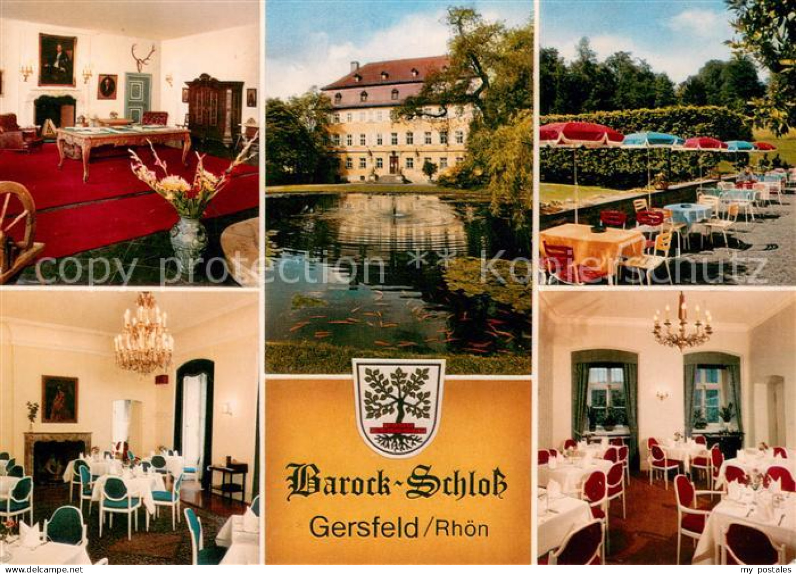 73651836 Gersfeld Rhoen Restaurant Cafe Barock Schloss Terrasse Teich Gersfeld R - Otros & Sin Clasificación