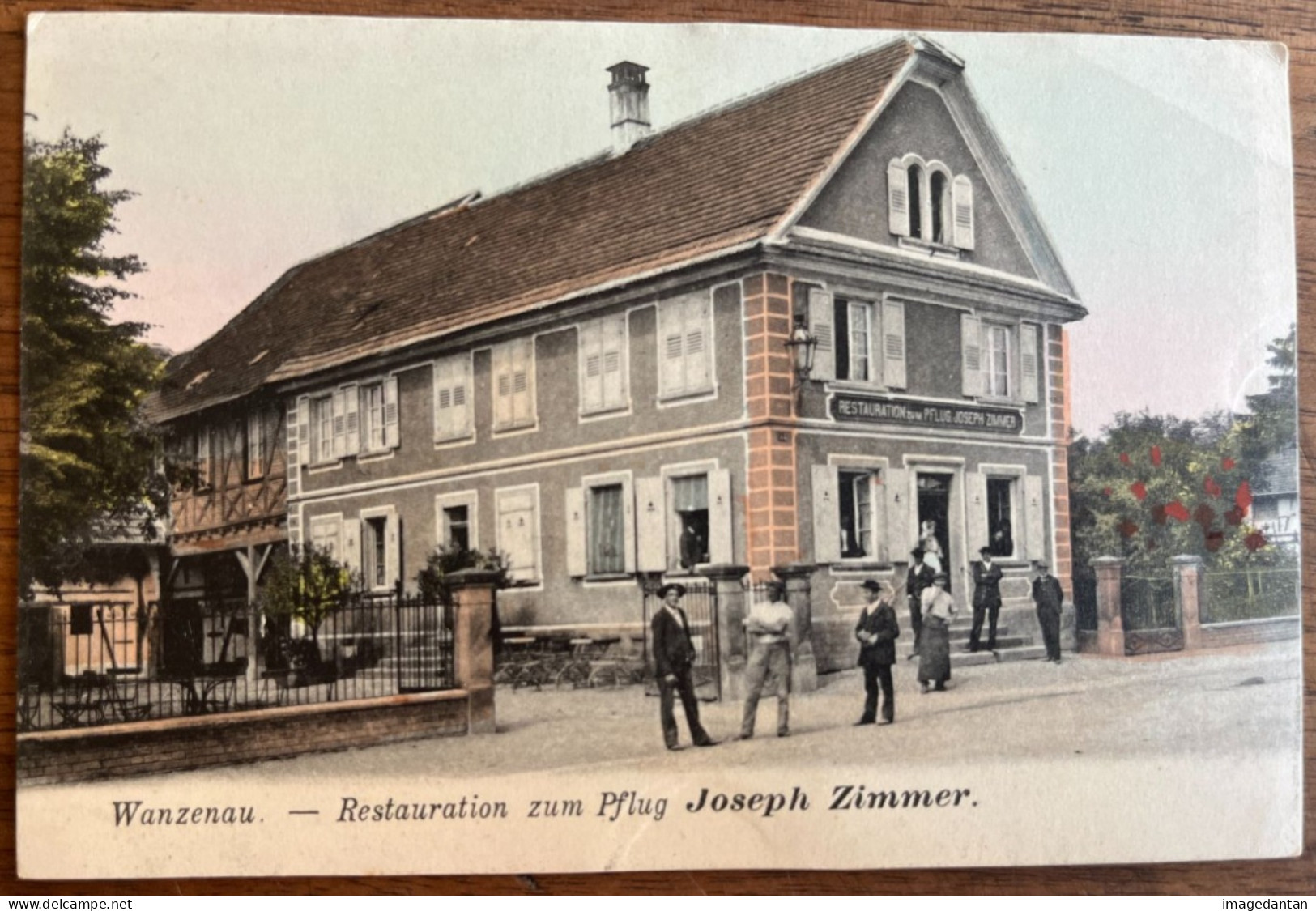 La Wantzenau - Restauration Zum Pflug - Joseph Zimmer - 1904 - Non Circulée - Otros & Sin Clasificación