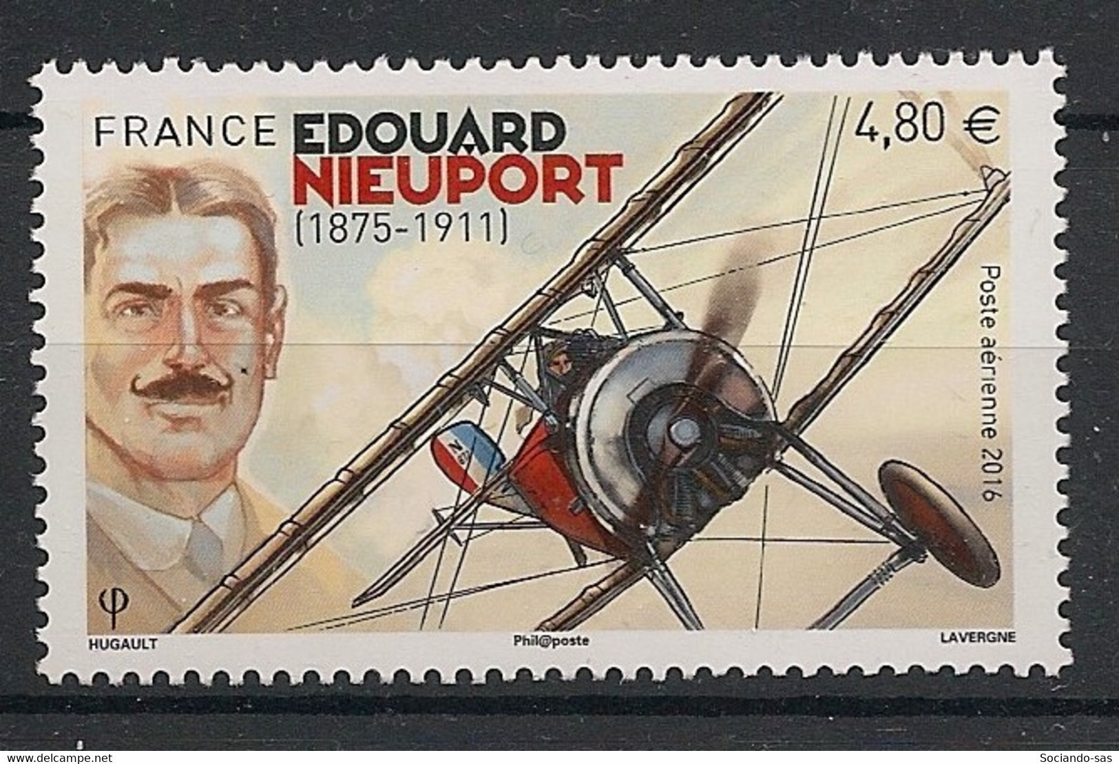 FRANCE - 2016 - Poste Aérienne PA N°YT. 80 - Edouard Nieuport - Neuf Luxe ** / MNH / Postfrisch - 1960-.... Nuevos