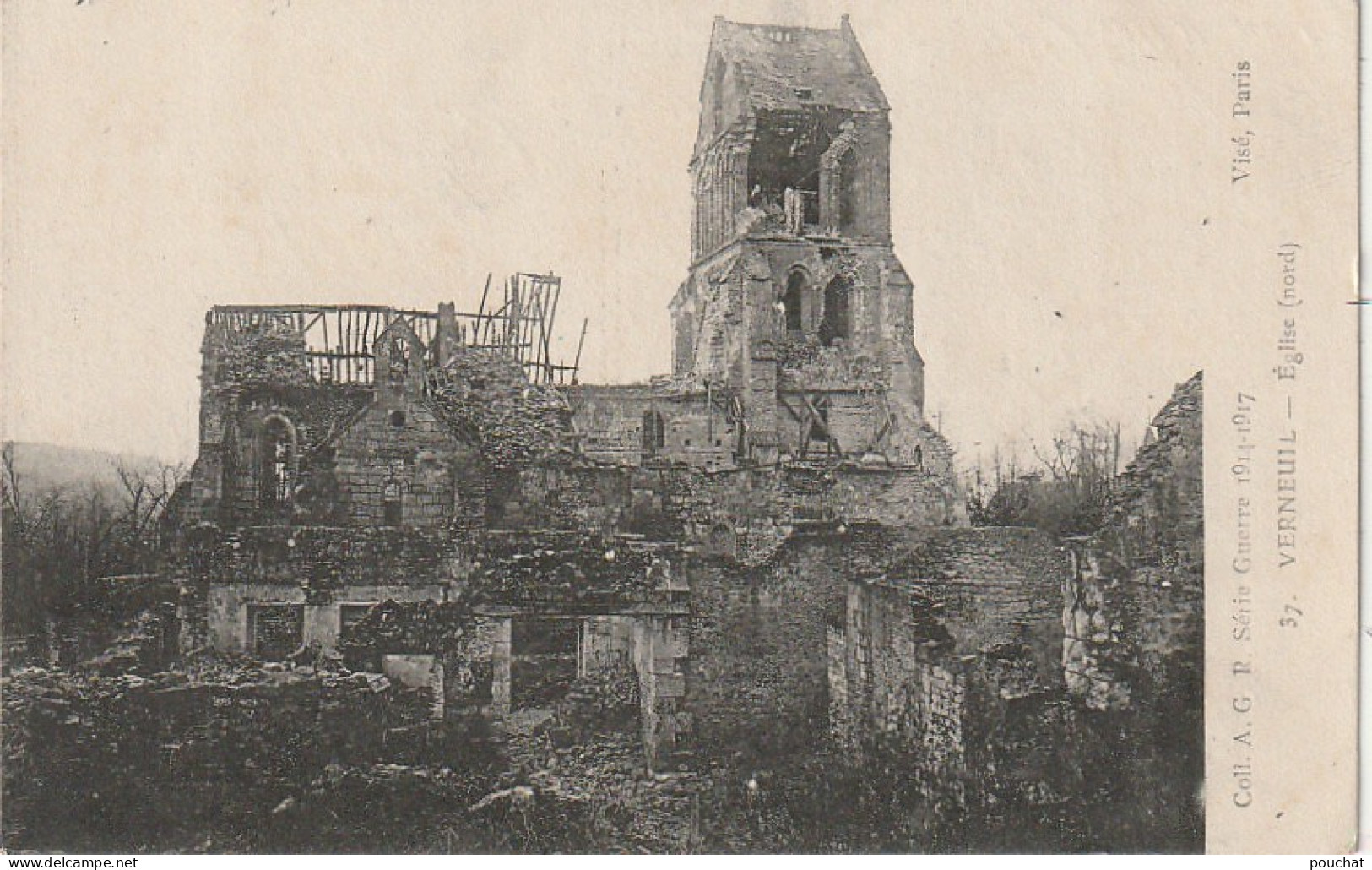 ZY 70-(51) VERNEUIL - EGLISE ( NORD ) - 2 SCANS - Sonstige & Ohne Zuordnung