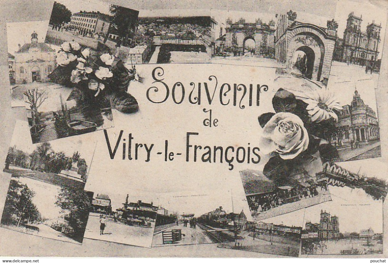 ZY 70-(51) SOUVENIR DE VITRY LE FRANCOIS - CARTE FANTAISIE MULTIVUES - 2 SCANS - Vitry-le-François