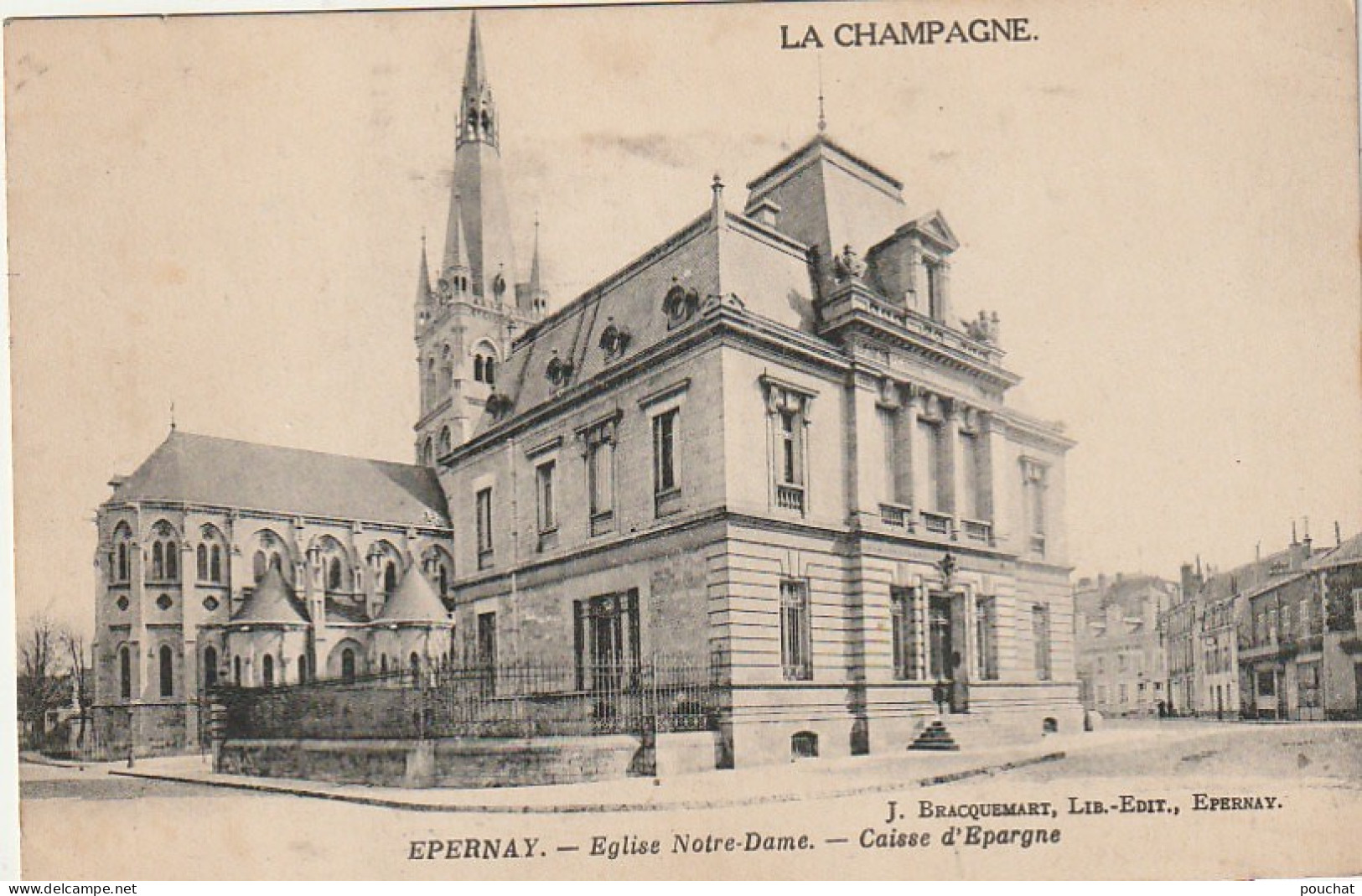 ZY 70-(51) EPERNAY - EGLISE NOTRE DAME - CAISSE D' EPARGNE - 2 SCANS - Epernay