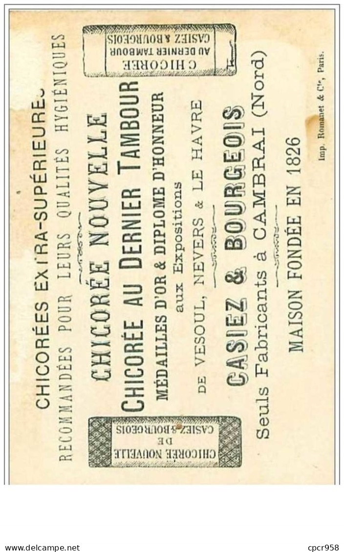 CHROMOS.CHICOREE CASIEZ ET BOURGEOIS.n°101.SIGNE ZODIACAL.LE BELIER.SCENE DE RUE SOUS LA PLUIE.MANQUE AU DOS - Other & Unclassified