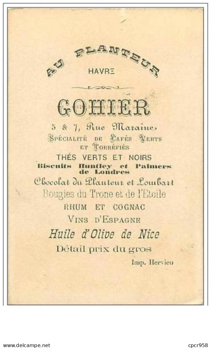 CHROMOS.AU PLANTEUR GOHIER.n°135.FILLETTE MACHANT SON TABLIER - Tea & Coffee Manufacturers