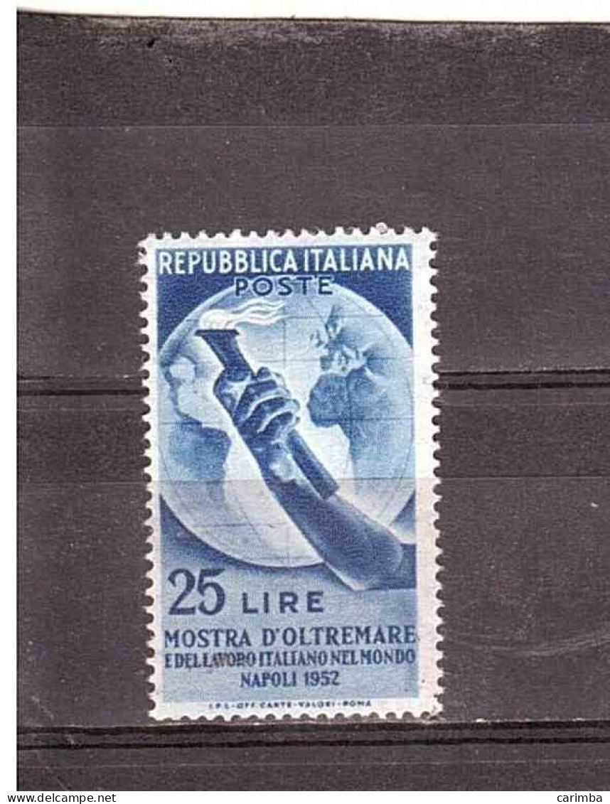 1952 L.25 MOSTRA D'OLTREMARE NAPOLI - 1946-60: Nieuw/plakker