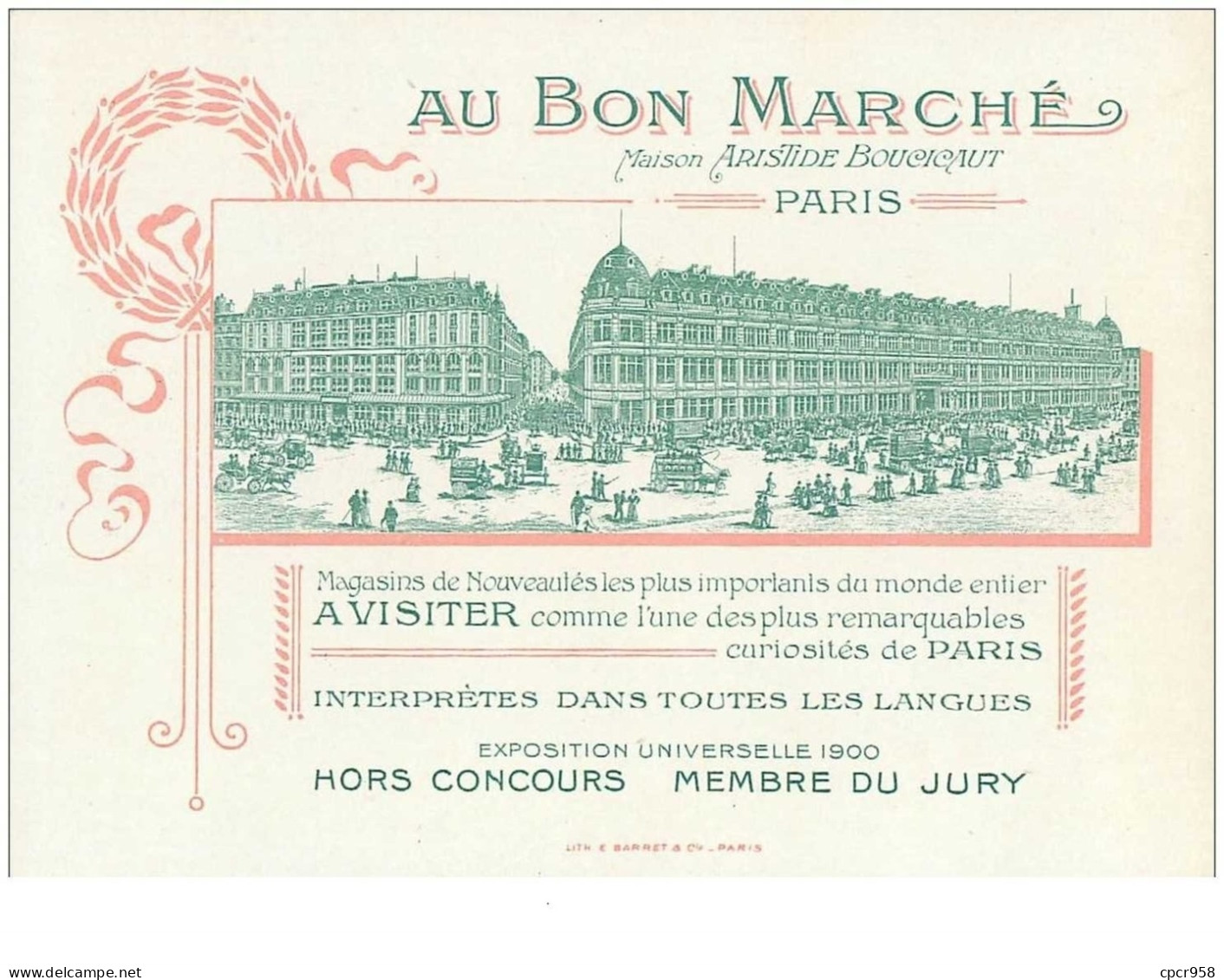 Chromos. N°34126.les Cévennes.au Bon Marché.publicité. 16.5  X 11.5 Cm - Au Bon Marché