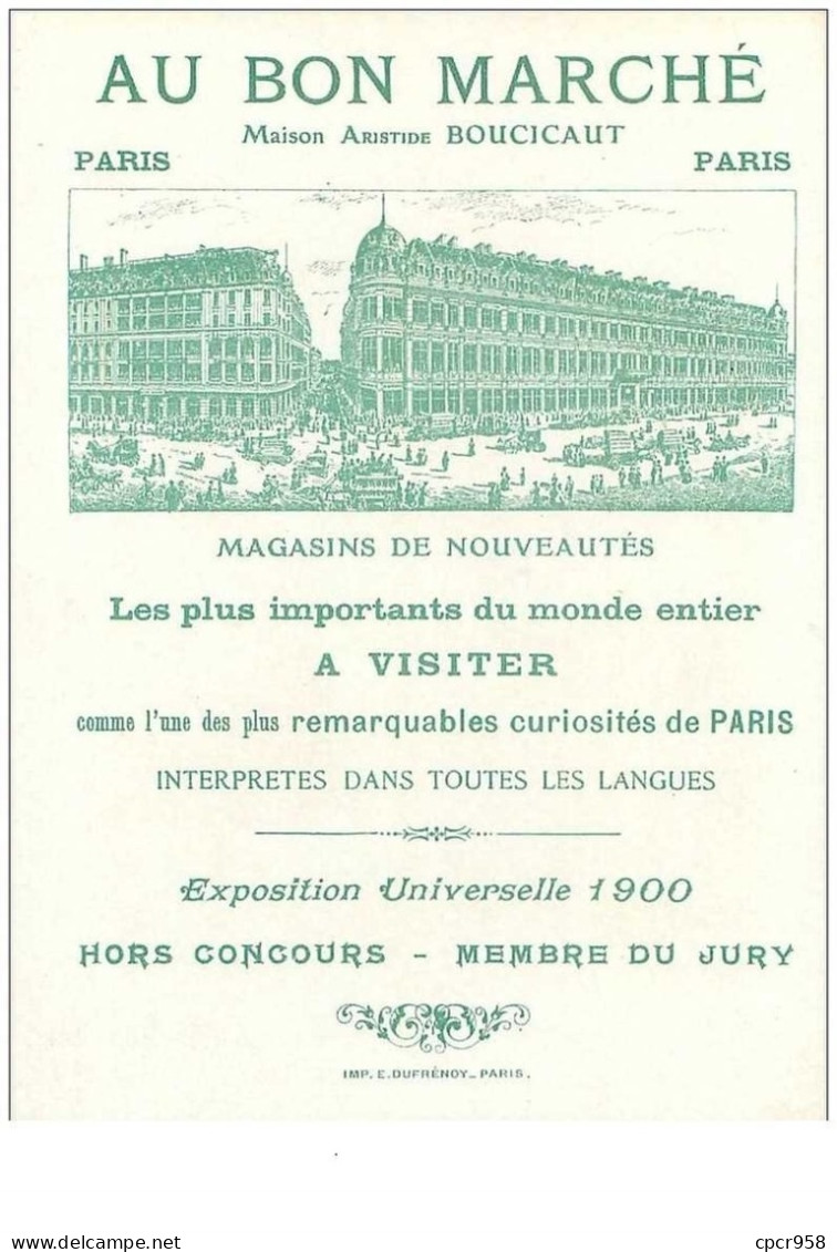 Chromos. N°34082 .la Cigale Et La Fourmi .n°5 .au Bon Marché.publicité. 16  X 11.5 Cm - Au Bon Marché