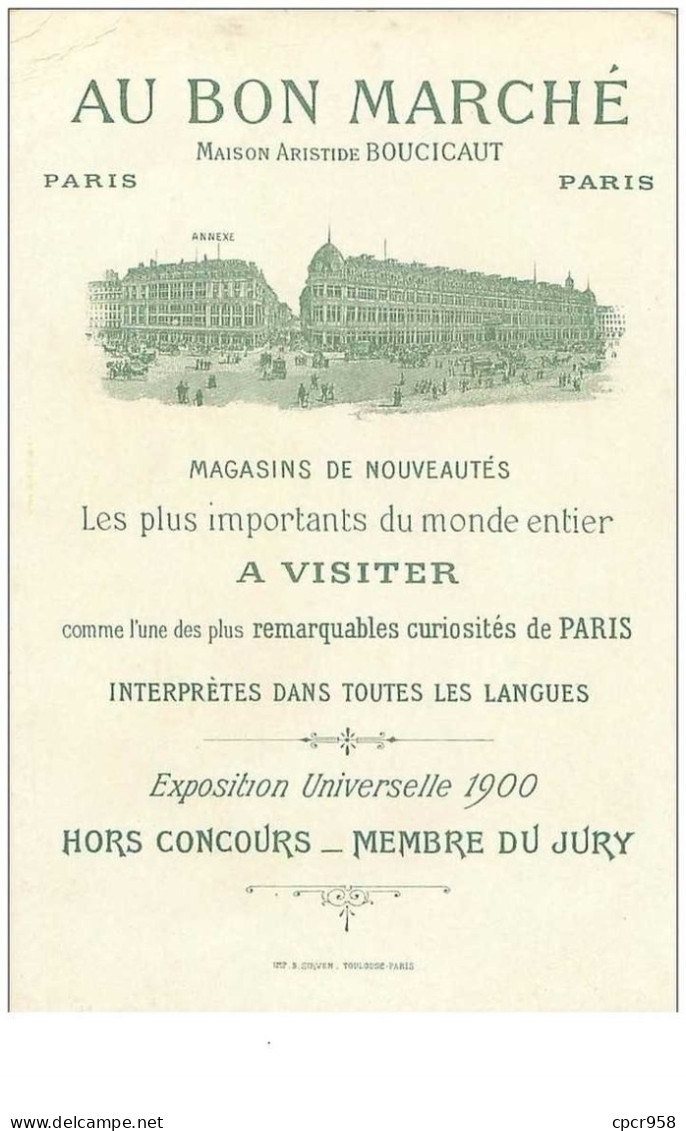 Chromos. N°34078. La Poule Aux Oeufs D'or .n°4 .au Bon Marché.publicité. 16.5  X 10.5 Cm - Au Bon Marché