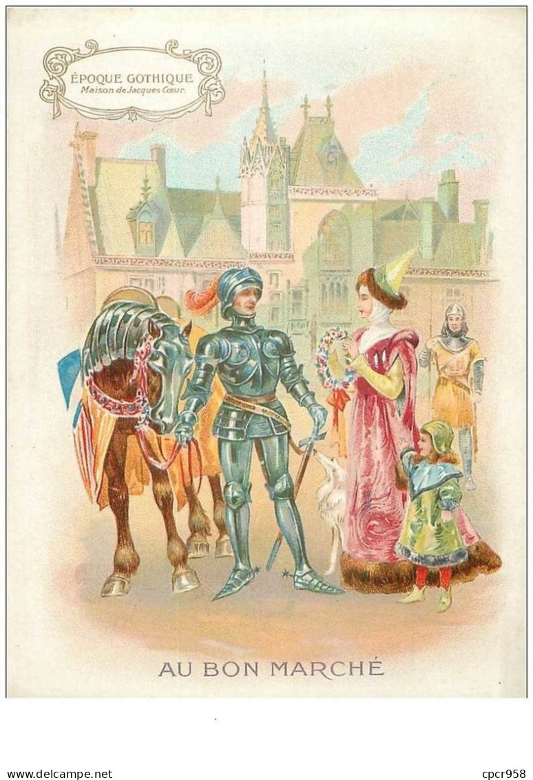 Chromos. N°34054 .epoque Gothique Maison De Jacques Coeur. Au Bon Marché.publicité.16 X 11.5 Cm - Au Bon Marché