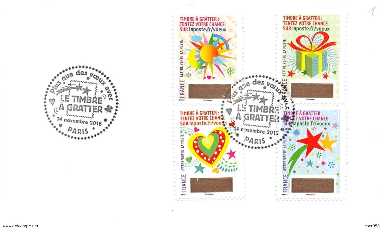 FRANCE. FDC. N°206809. 14/11/2016. Cachet Paris. Le Timbre à Gratter - 2010-2019