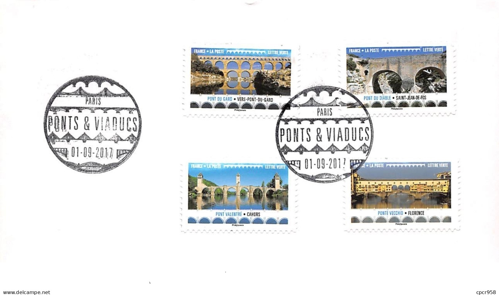 FRANCE. FDC. N°206642.  01/09/2017.cachet Paris. Ponts Et Viaducs - 2010-2019