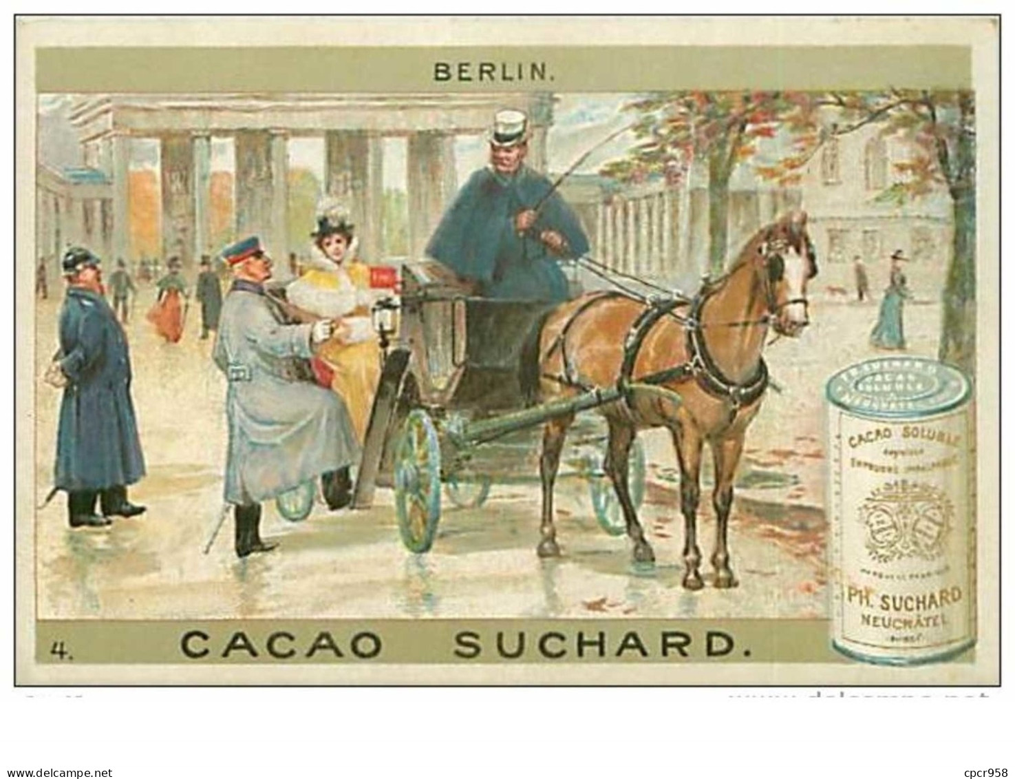 CHROMOS.SUCHARD.n°81.BERLIN.SCENE DE RUE - Suchard