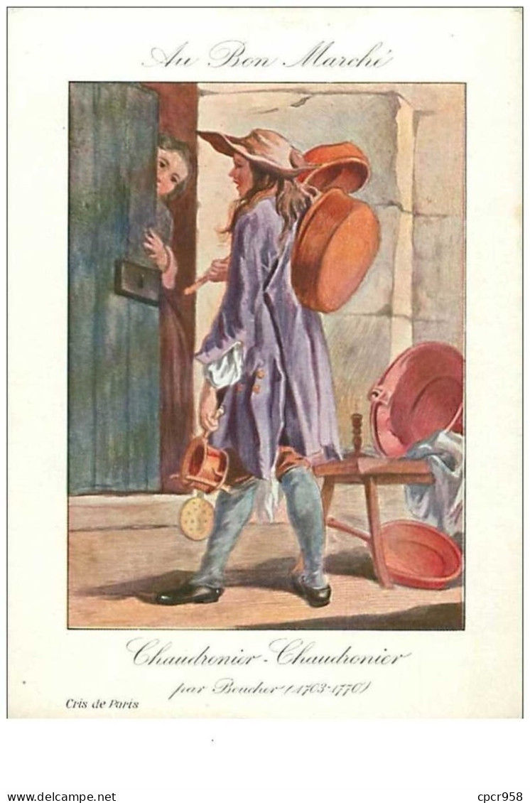 CHROMOS.n°9.AU BON MARCHE.12 X 16 Cm.CHAUDRONIER-CHAUDRONIER PAR BOUCHER 1703-1770 - Au Bon Marché