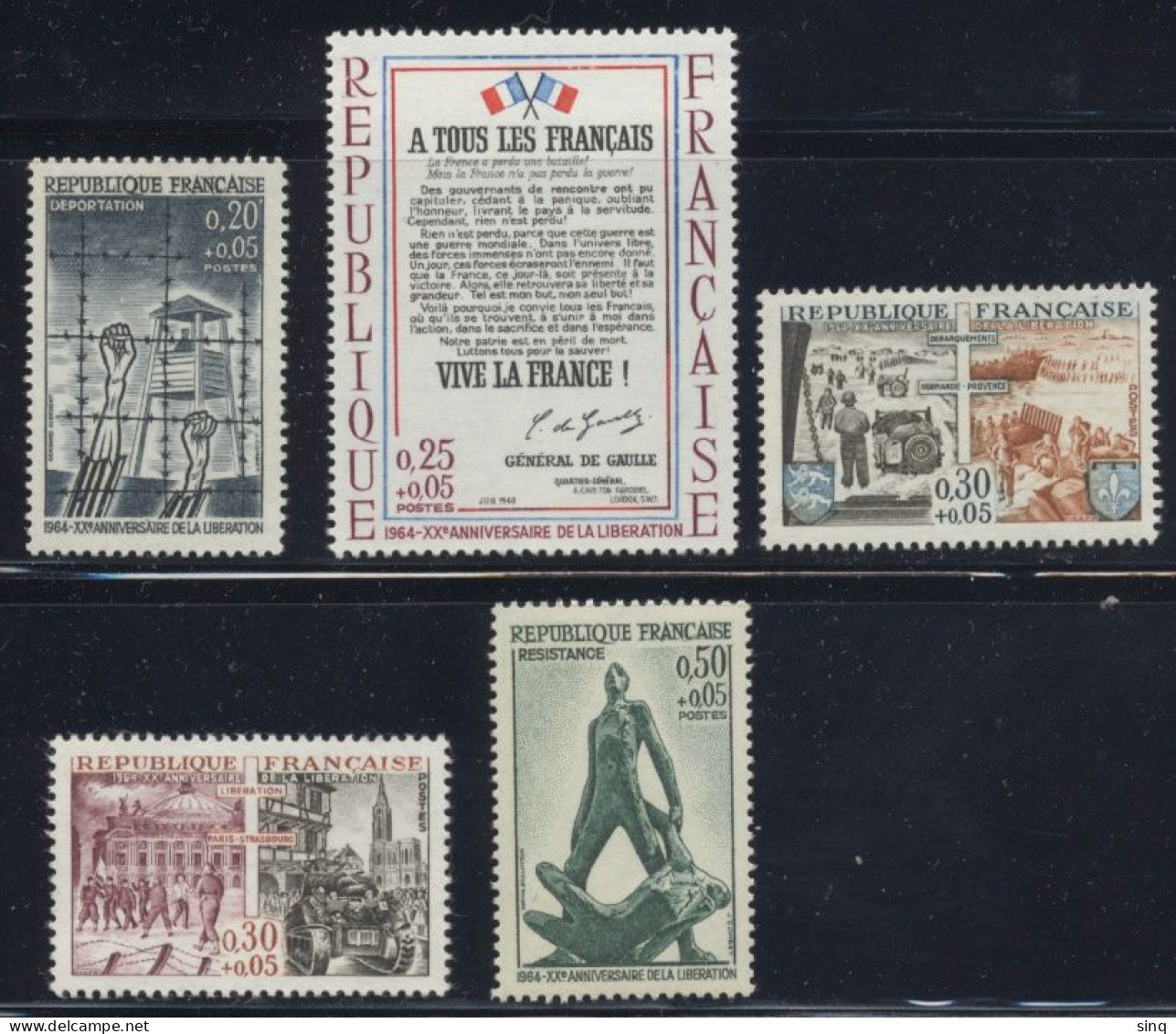 N° 1407 1408 1409 1410 1411 Série 20e Anniversaire De La Libération - Unused Stamps