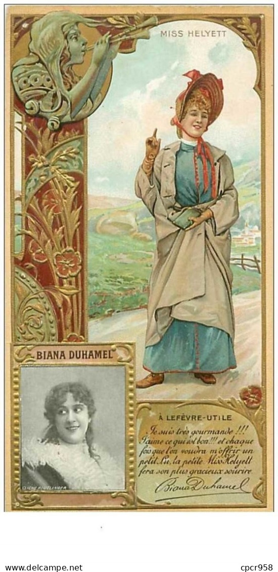 CHROMOS.n°15.LEFEVRE-UTILE.9,5 X 17 Cm.ILLUSTRATION MISS HELYETT.PERSONNAGE BIANA DUHAMEL - Lu