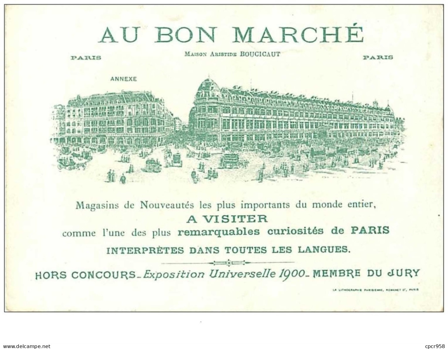 CHROMOS.n°24.AU BON MARCHE.11 X 16 Cm.SERIE COMPLETE DE 6 CHROMOS.LE PETIT POUCET.HISTOIRE - Au Bon Marché