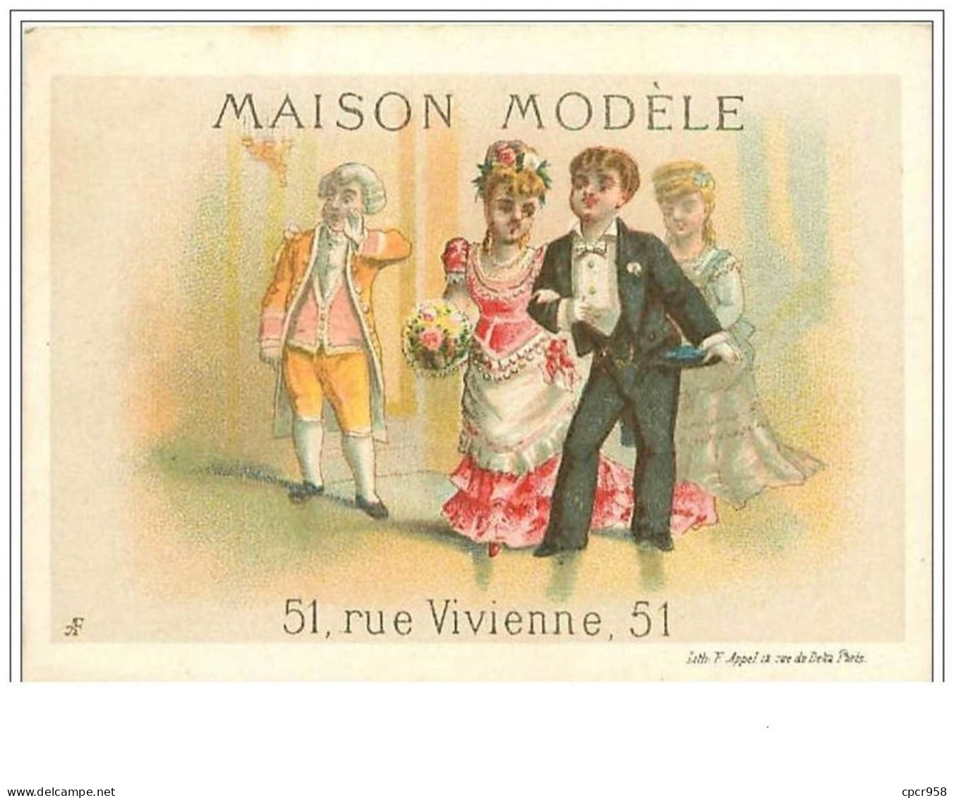 CHROMOS.MAISON MODELE A PARIS.COUPLE ELEGANT.n°144 - Sonstige & Ohne Zuordnung