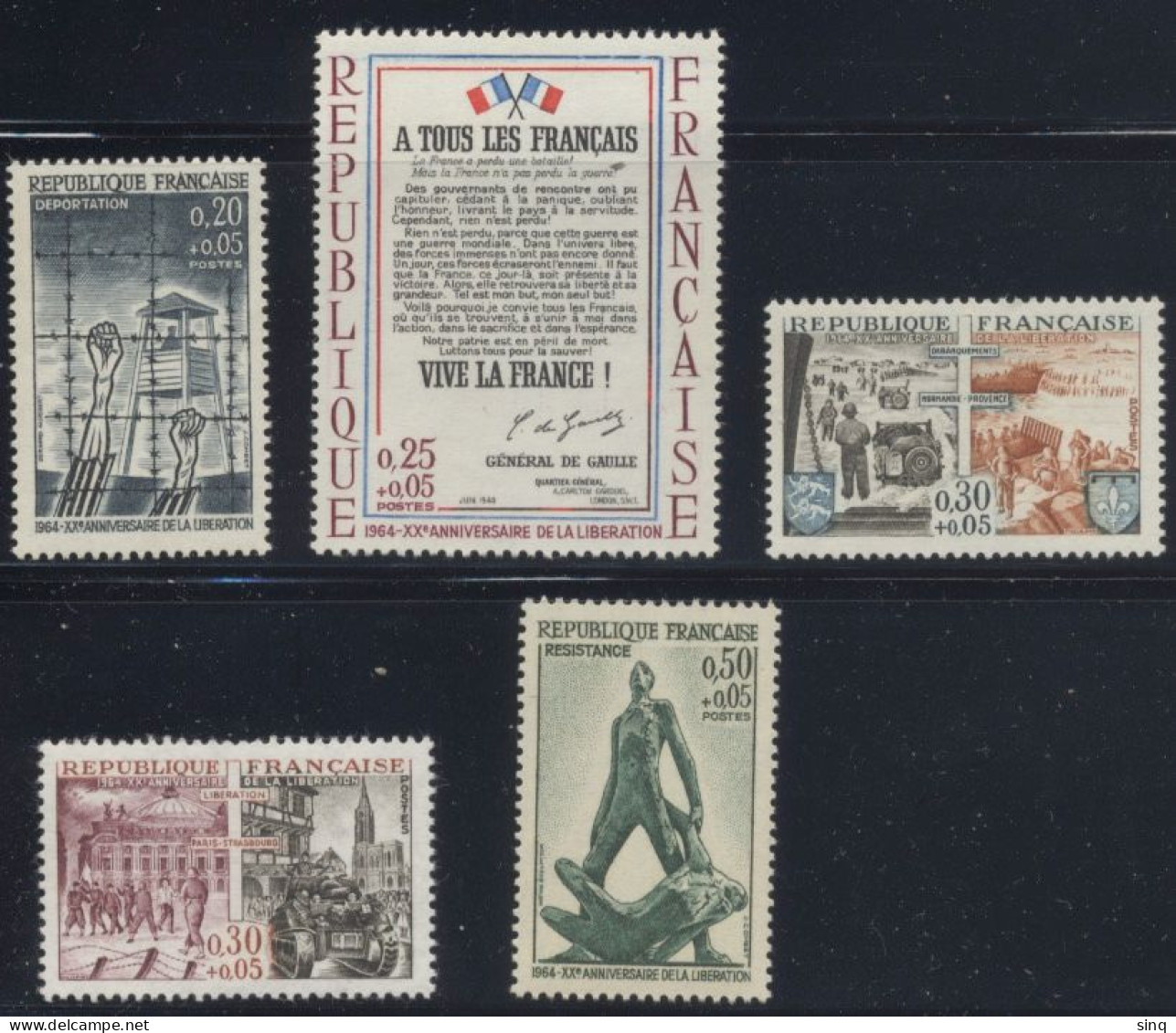 N° 1407 1408 1409 1410 1411 Série 20e Anniversaire De La Libération - Unused Stamps