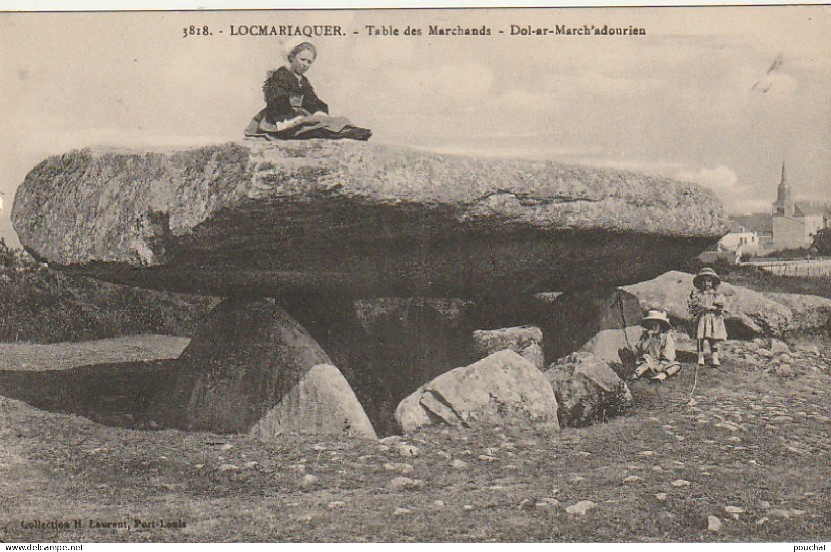 ZY 76-(56) LOCMARIAQUER - TABLE DES MARCHANDS - DOL AR MARCH' ADOURIEN - ANIMATION - 2 SCANS - Locmariaquer