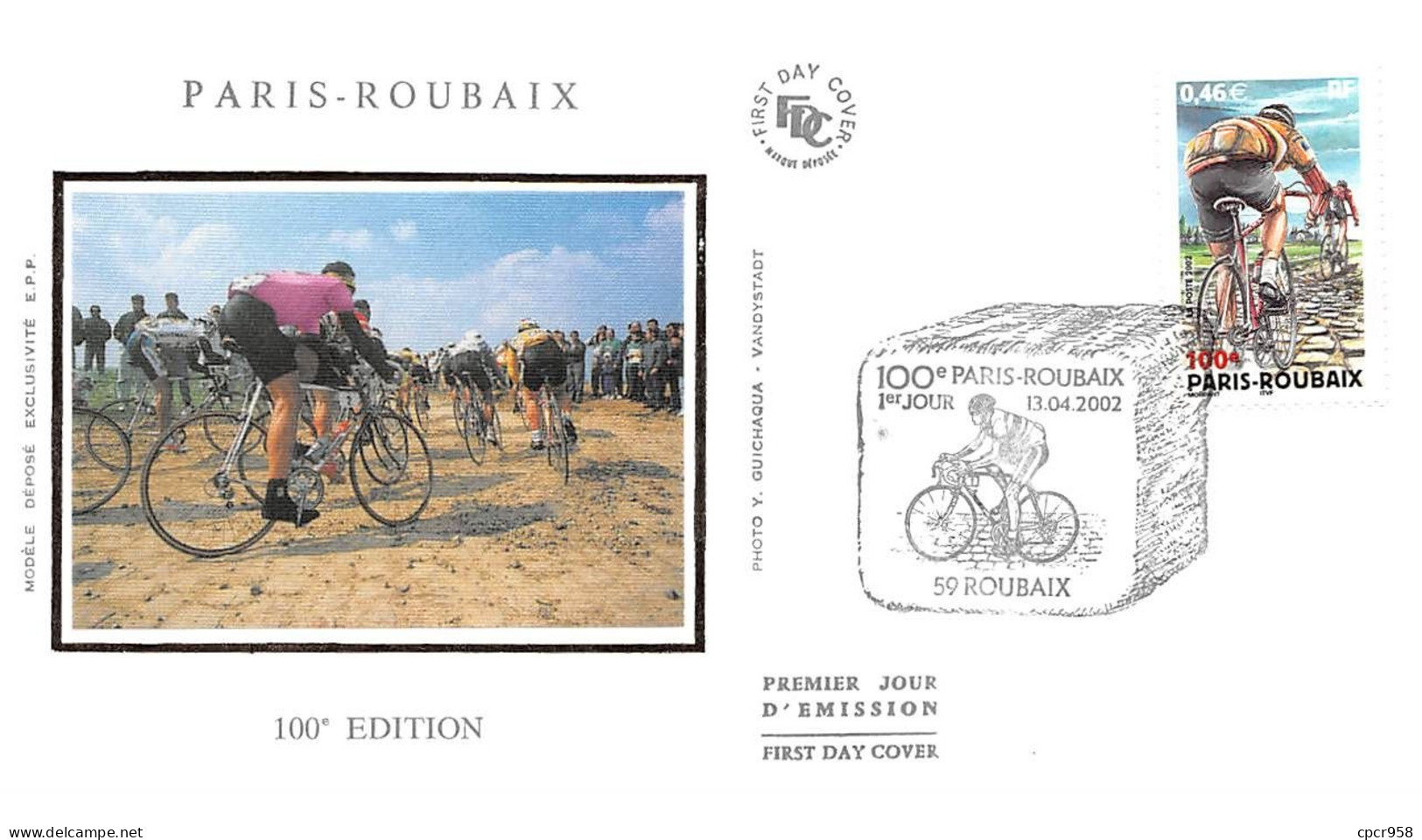 FRANCE.FDC.AM11764.13/04/2002.Cachet Roubaix.Paris-Roubaix.100e Edition - 2000-2009