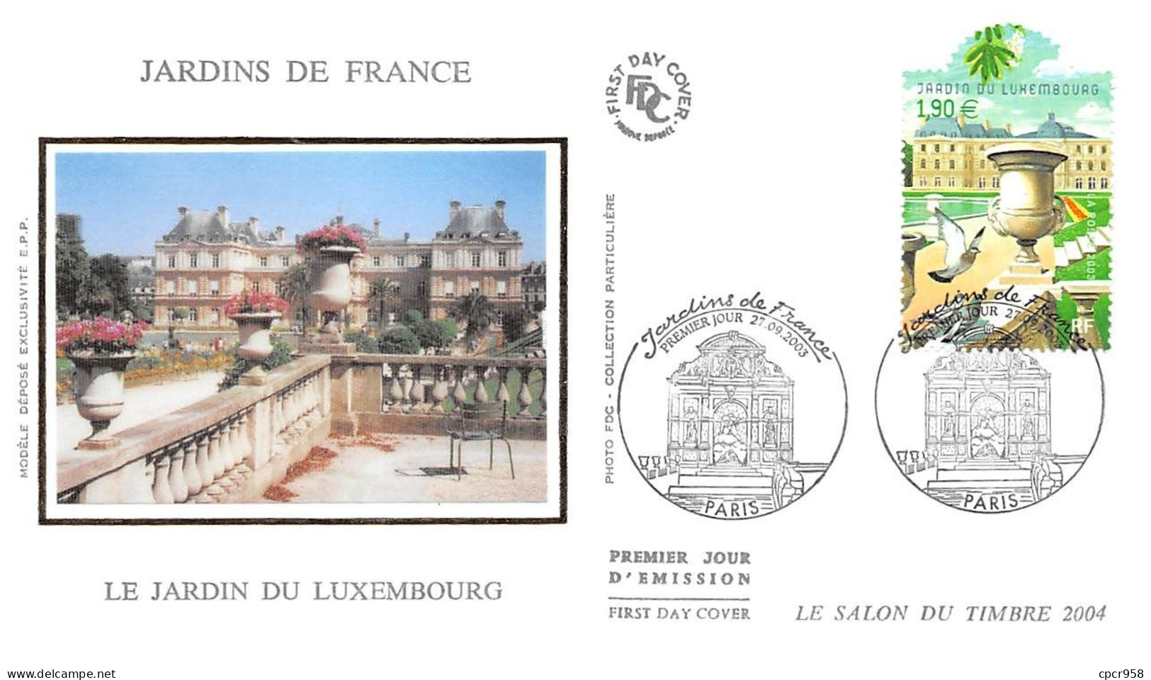 FRANCE.FDC.AM11731.27/09/2003.Cachet Paris.Jardins De France.Le Jardin Du Luxembourg - 2000-2009