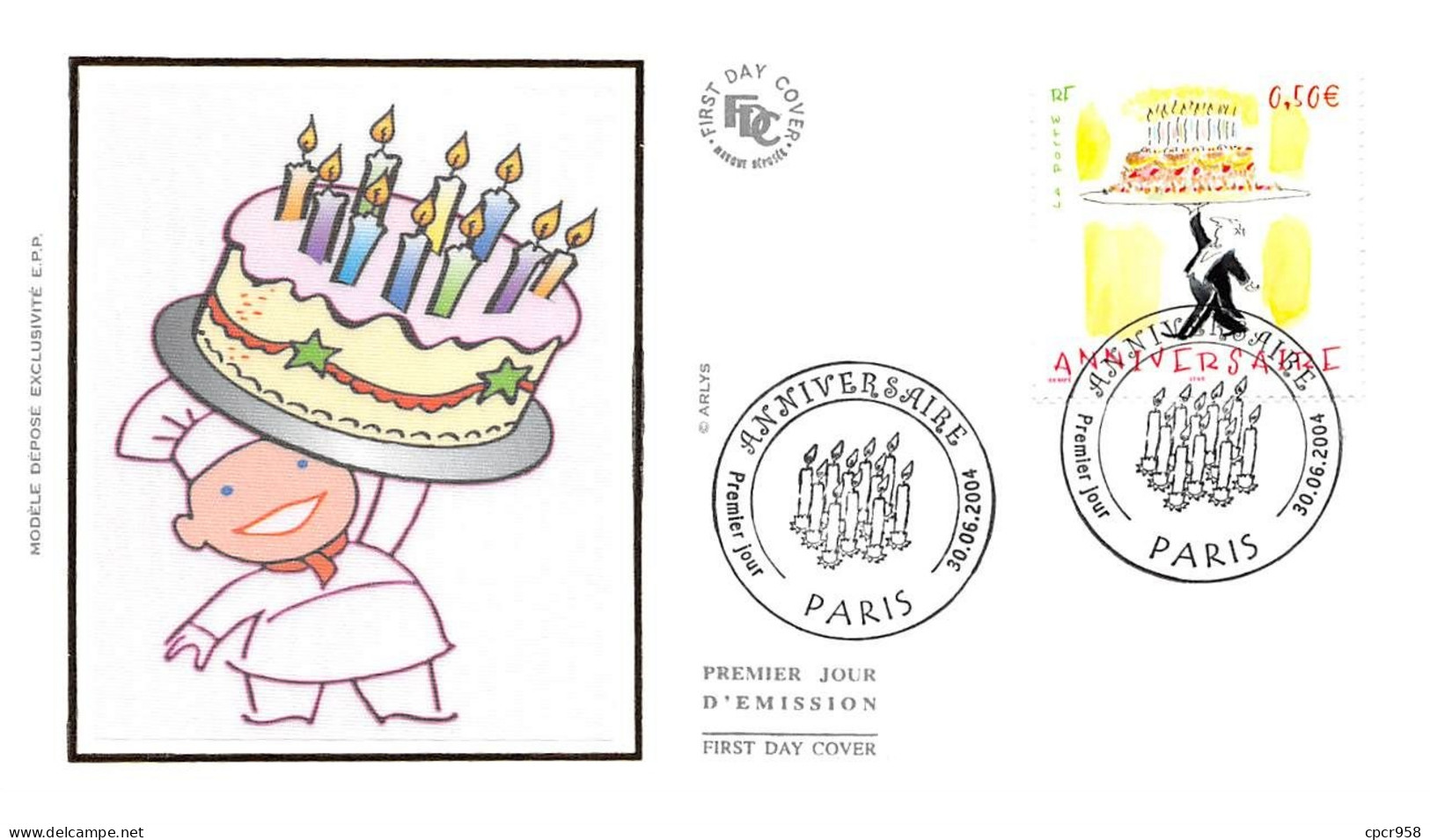 FRANCE.FDC.AM11568.30/06/2004.Cachet Paris.Anniversaire - 2000-2009