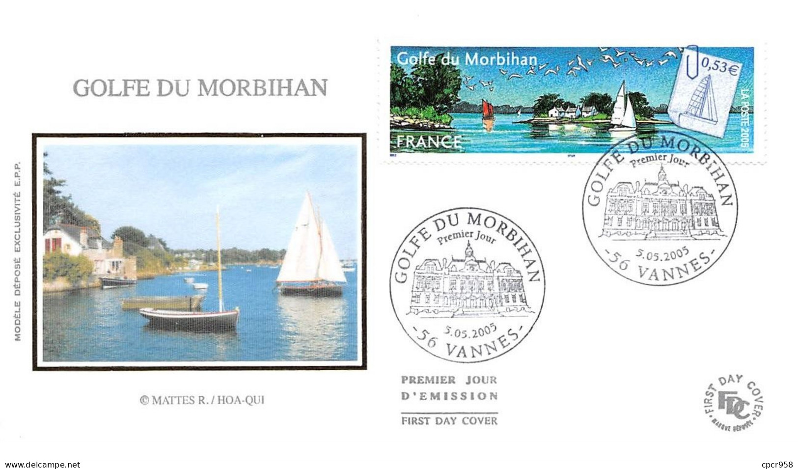 FRANCE.FDC.AM11445.05/05/2005.Cachet Vannes.Golfe Du Morbihan - 2000-2009