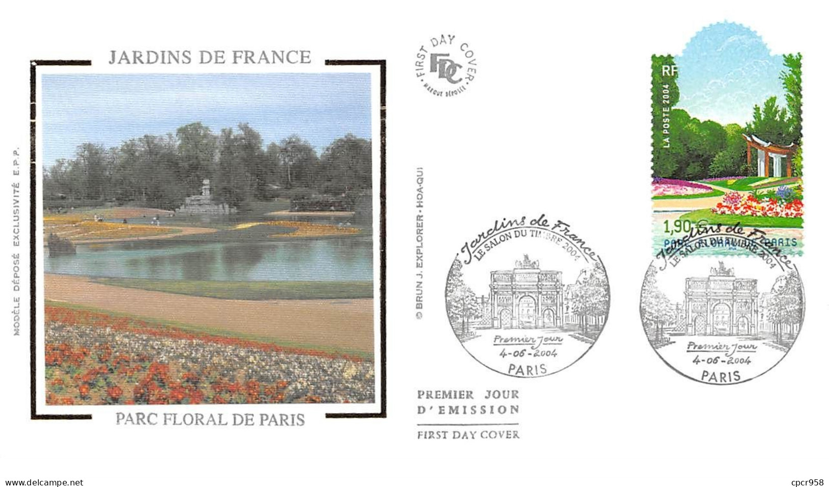 FRANCE.FDC.AM11552.04/06/2004.Cachet Paris.Jardins De France.Parc Floral De Paris - 2000-2009