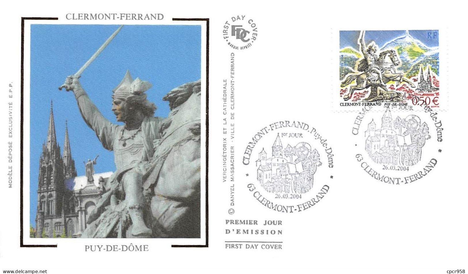 FRANCE.FDC.AM11525.26/03/2004.Cachet Clermont-Ferrand.Clermond-Ferrand Puy-de-Dôme - 2000-2009