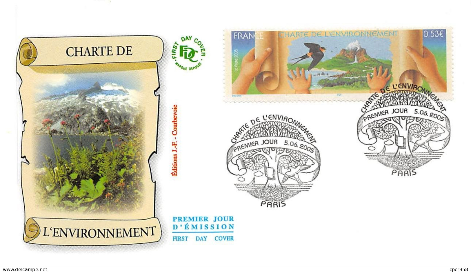 FRANCE.FDC.AM11389.05/06/2005.Cachet Paris.Charte De L'environnement - 2000-2009