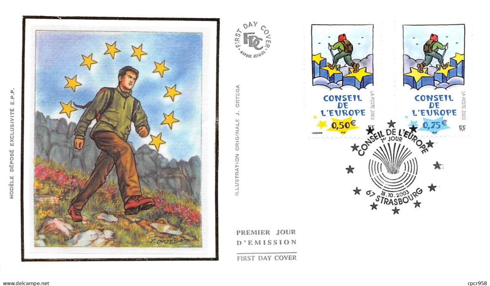 FRANCE.FDC.AM11668.18/10/2003.Cachet Strasbourg.Conseil De L'Europe - 2000-2009