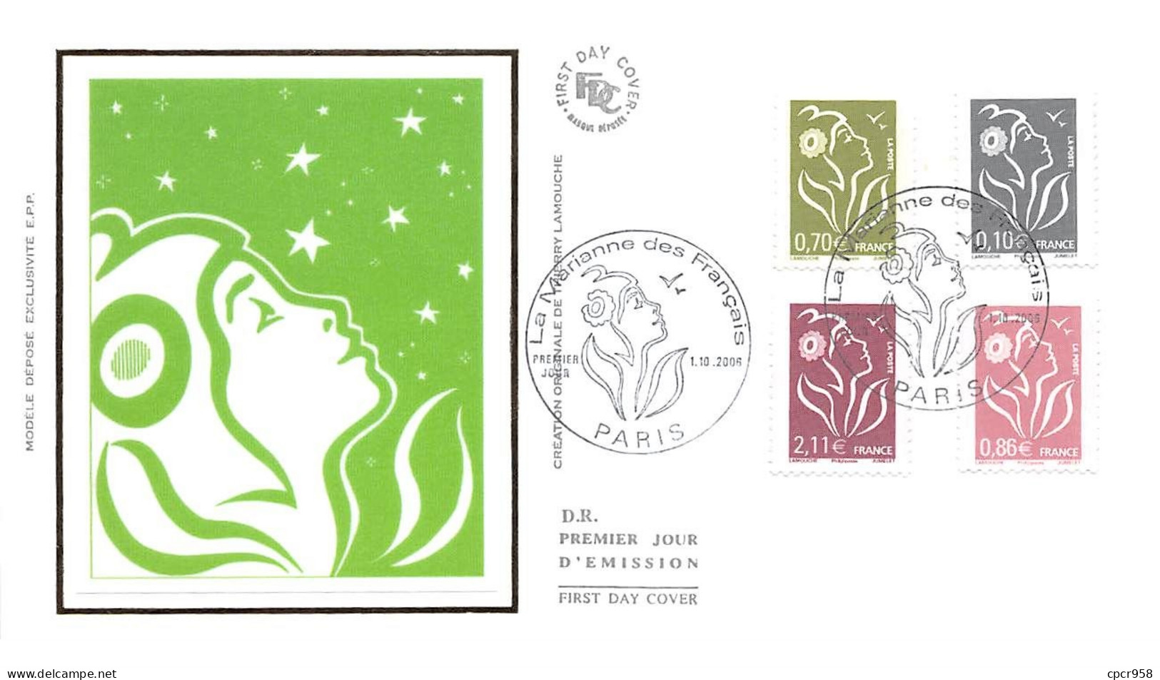 FRANCE.FDC.AM11357.01/10/2006.Cachet Paris.La Marianne Des Français - 2000-2009