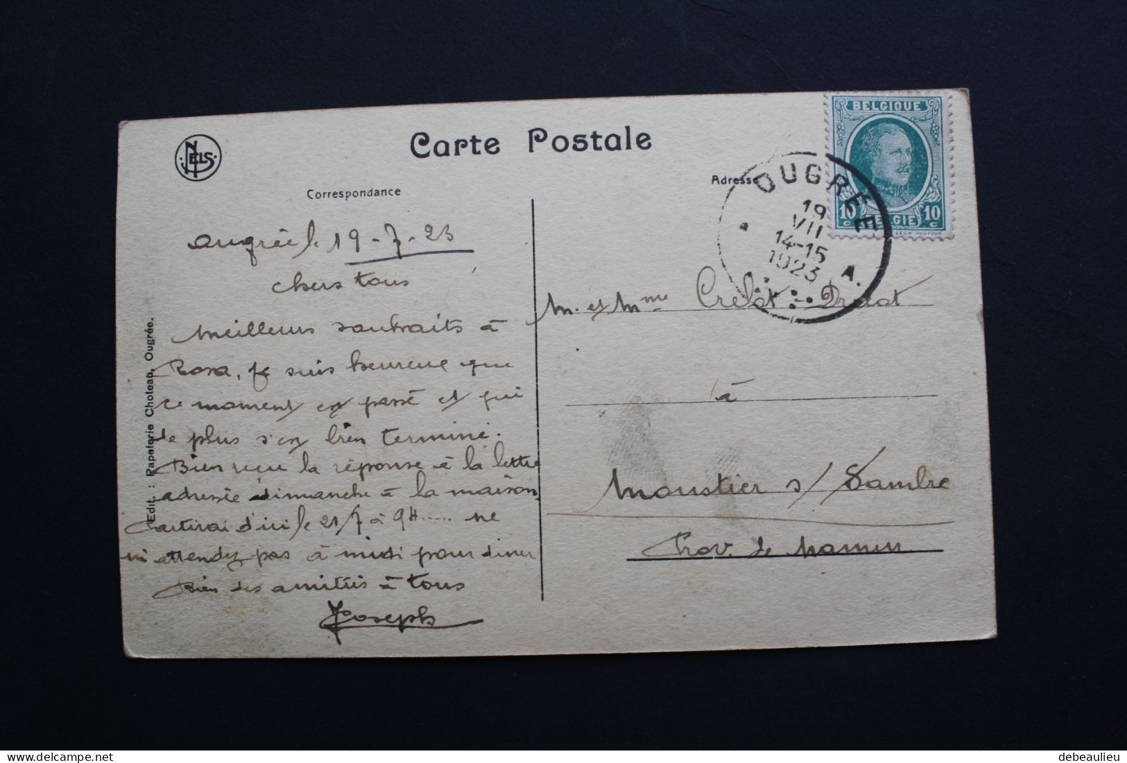 Ougrée-Marihaye - La Grande Grue, Carte Circulée En 1923, Cachet Postal D'Ougrée - Seraing