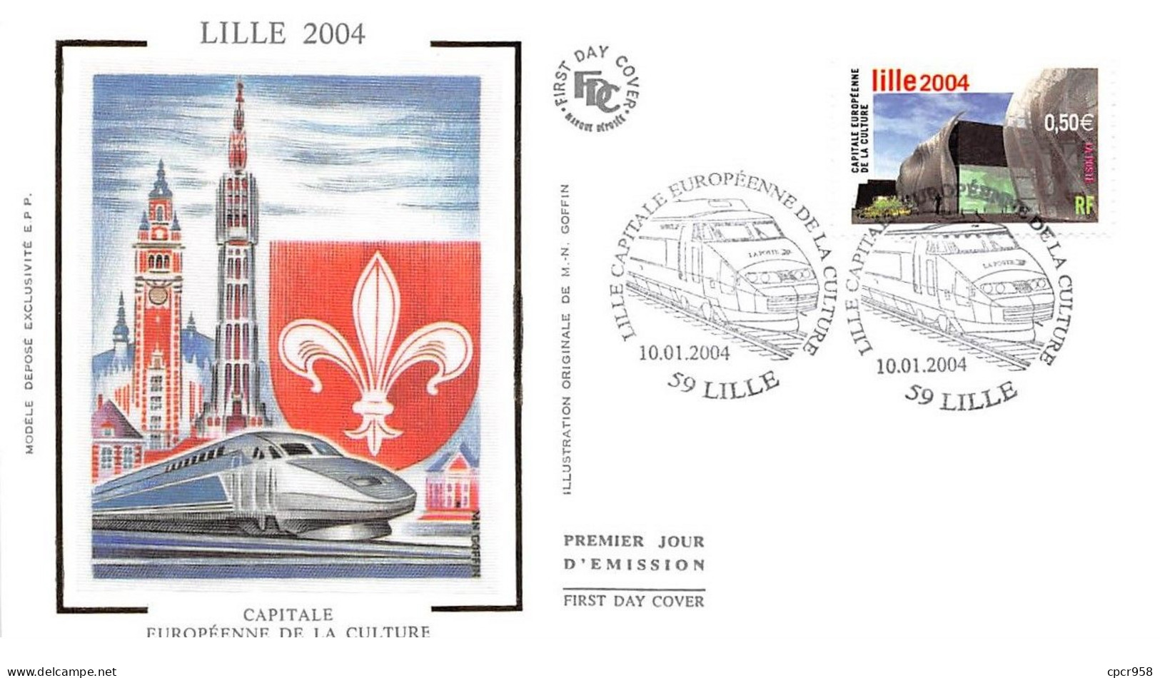 FRANCE.FDC.AM11644.10/01/2004.Cachet Lille.Lille 2004.Capitale Européenne De La Culture - 2000-2009