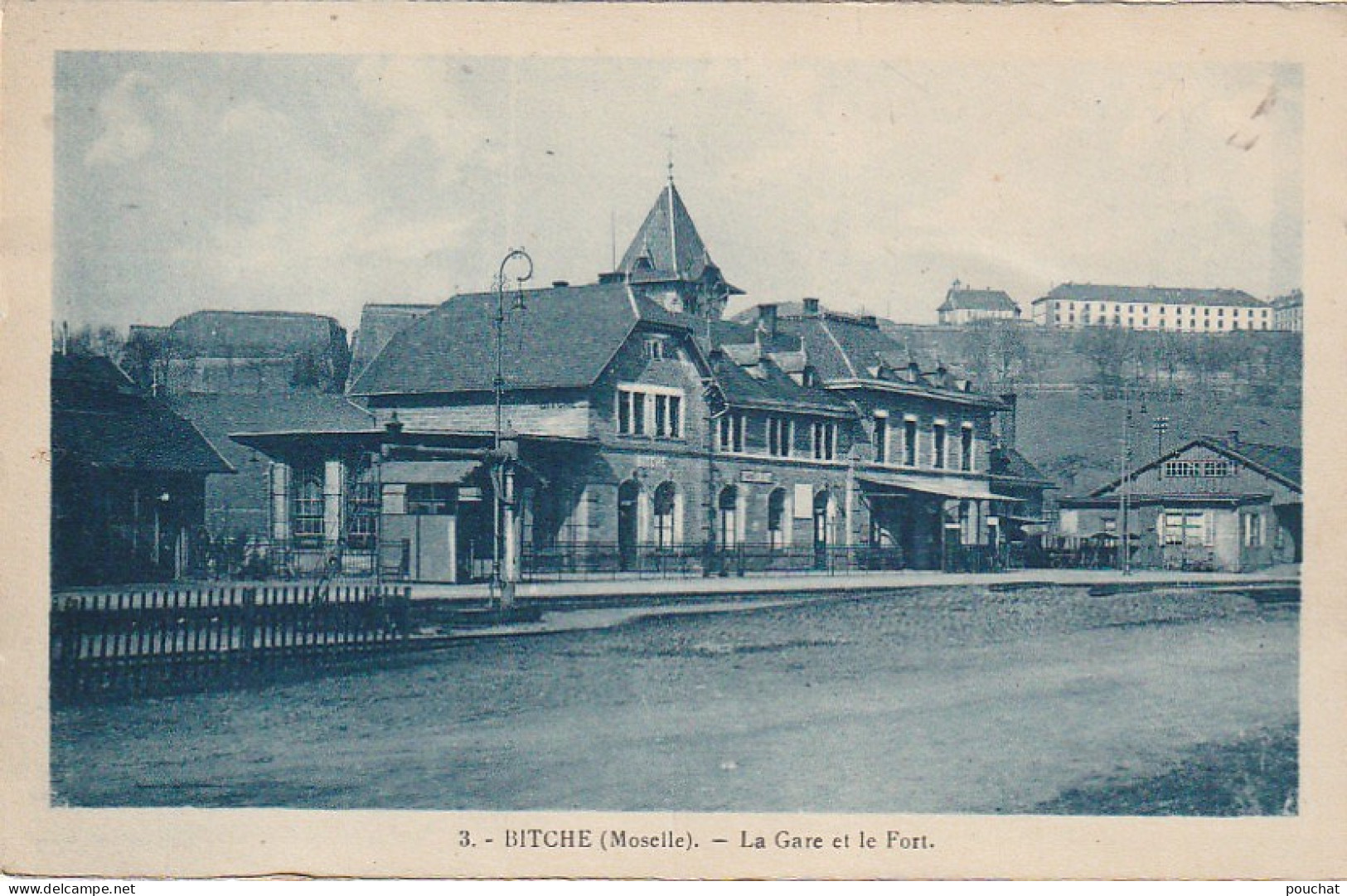 ZY 77-(57) BITCHE - LA GARE ET LE FORT  - 2 SCANS - Bitche