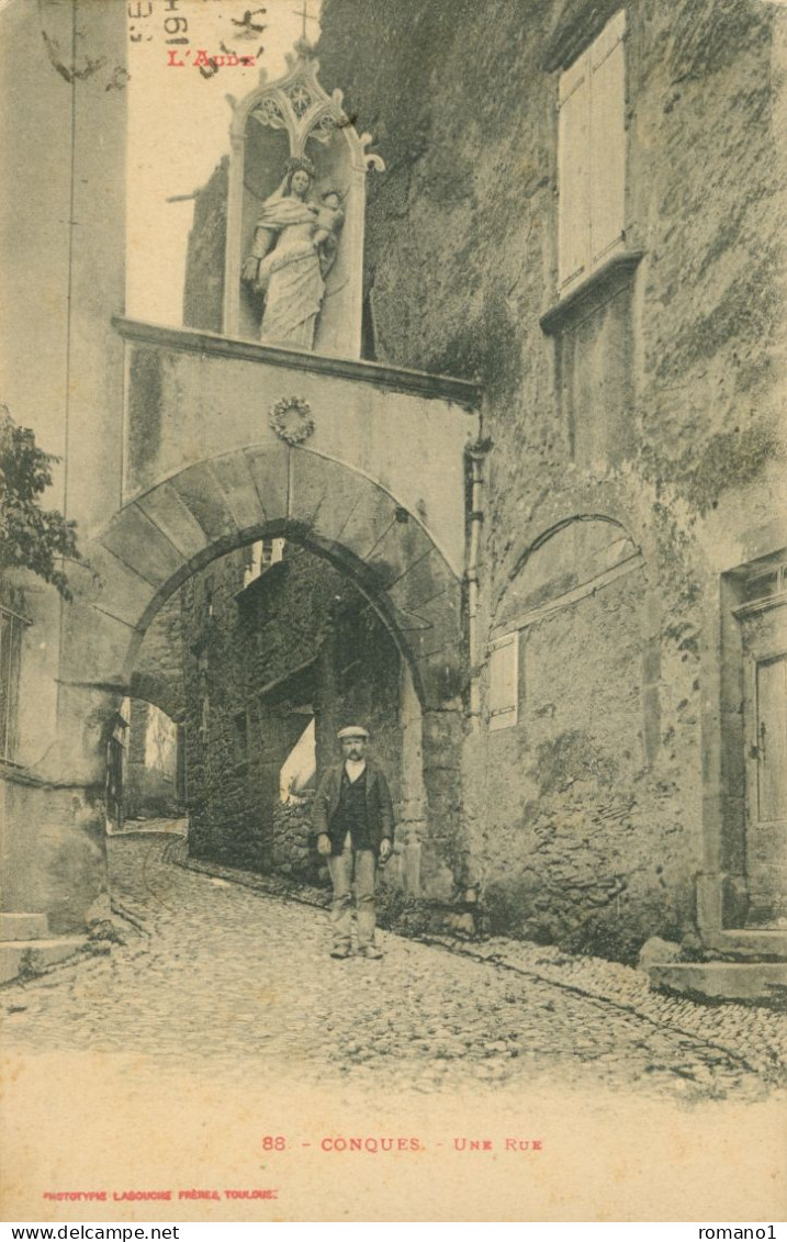 11)  CONQUES  -  Une Rue - Conques Sur Orbiel