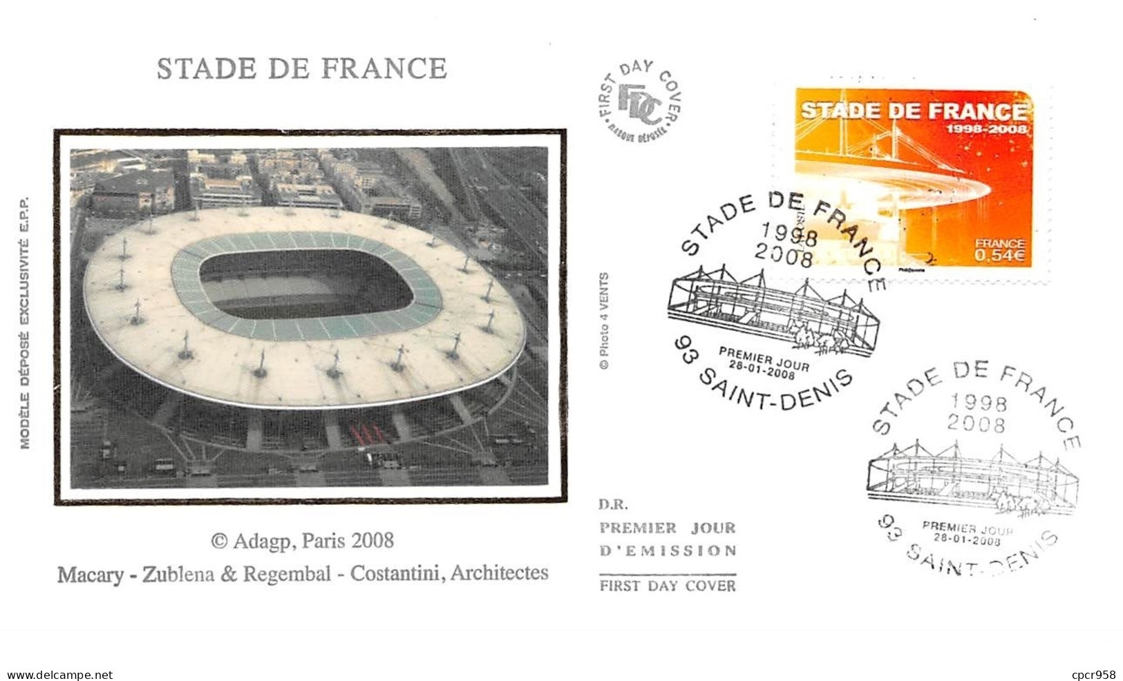 FRANCE. FDC.n°208631 .28/01/2008. Cachet Saint Denis. Stade De France - 2000-2009