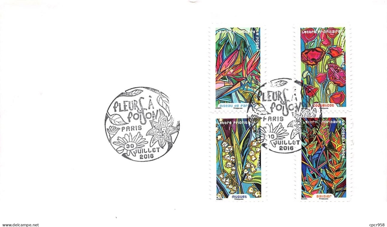 FRANCE. FDC. N°206864. 30/07/2016. Cachet Paris. Fleurs à Foison - 2010-2019