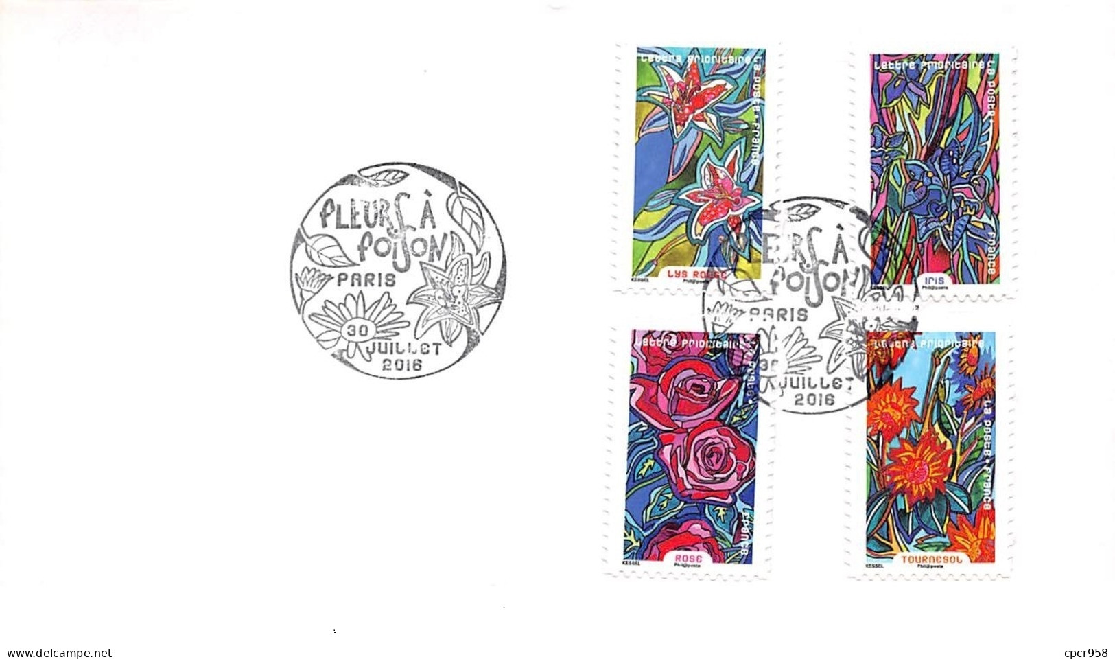 FRANCE. FDC. N°206863. 30/07/2016. Cachet Paris. Fleurs à Foison - 2010-2019