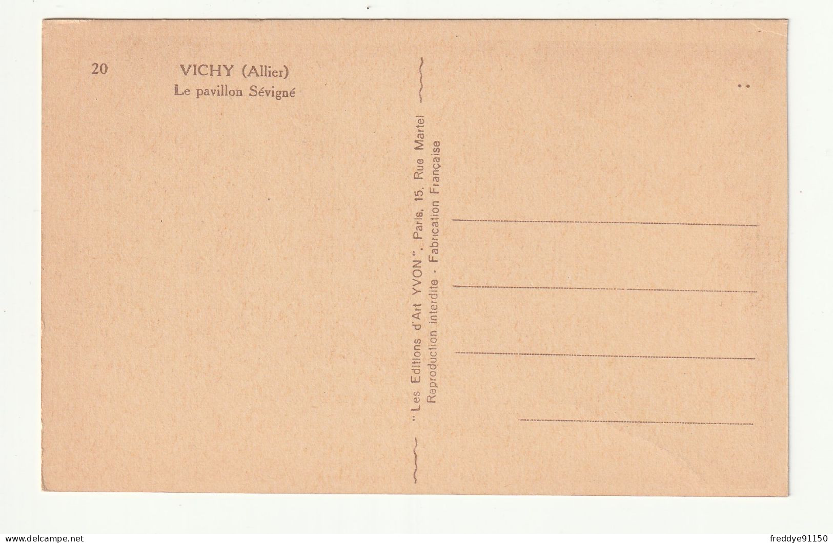 03 . VICHY  . LE PAVILLON SEVIGNE N°20 - Vichy