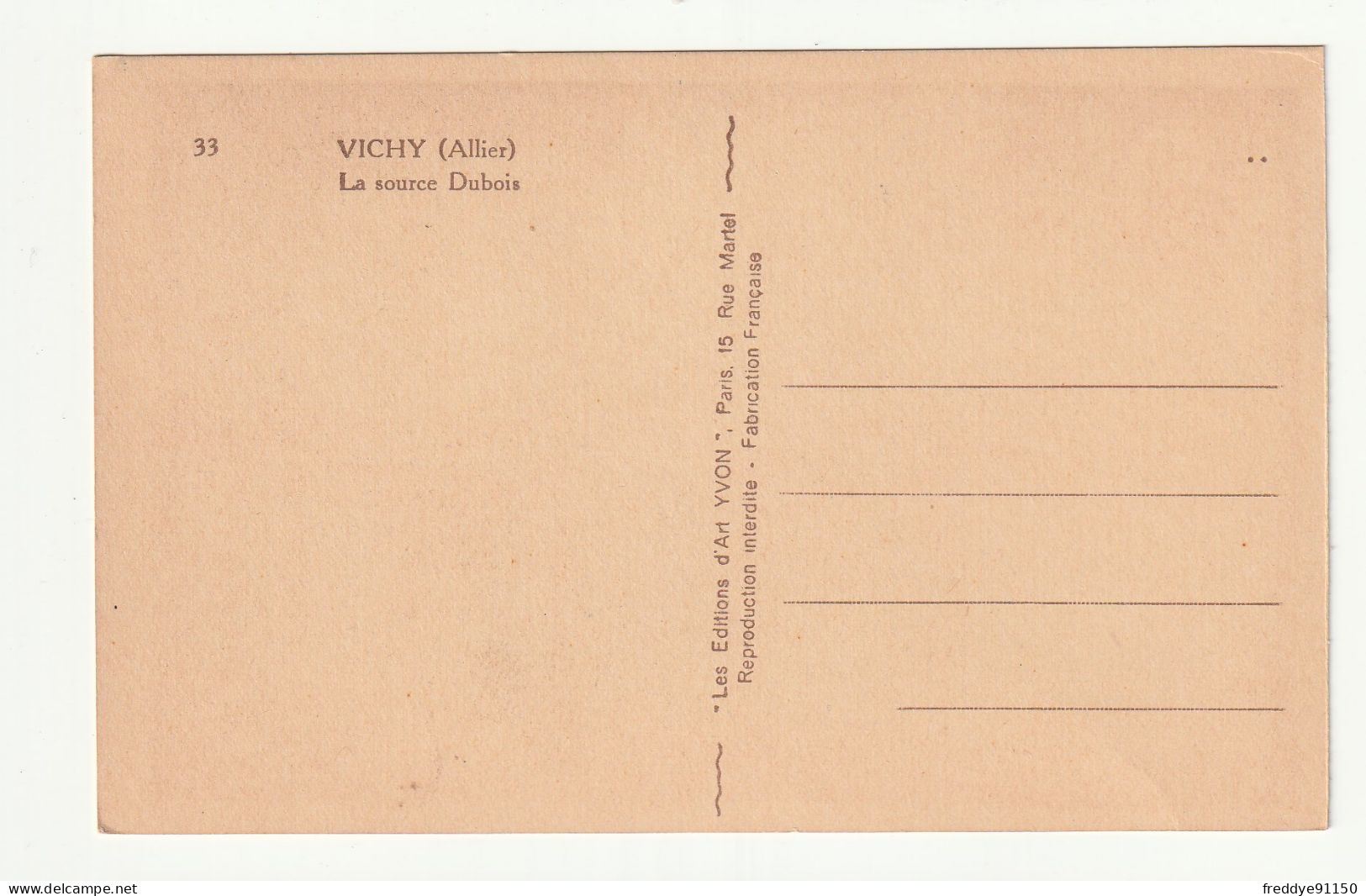 03 . VICHY  . LA SOURCE DUBOIS N°33 - Vichy