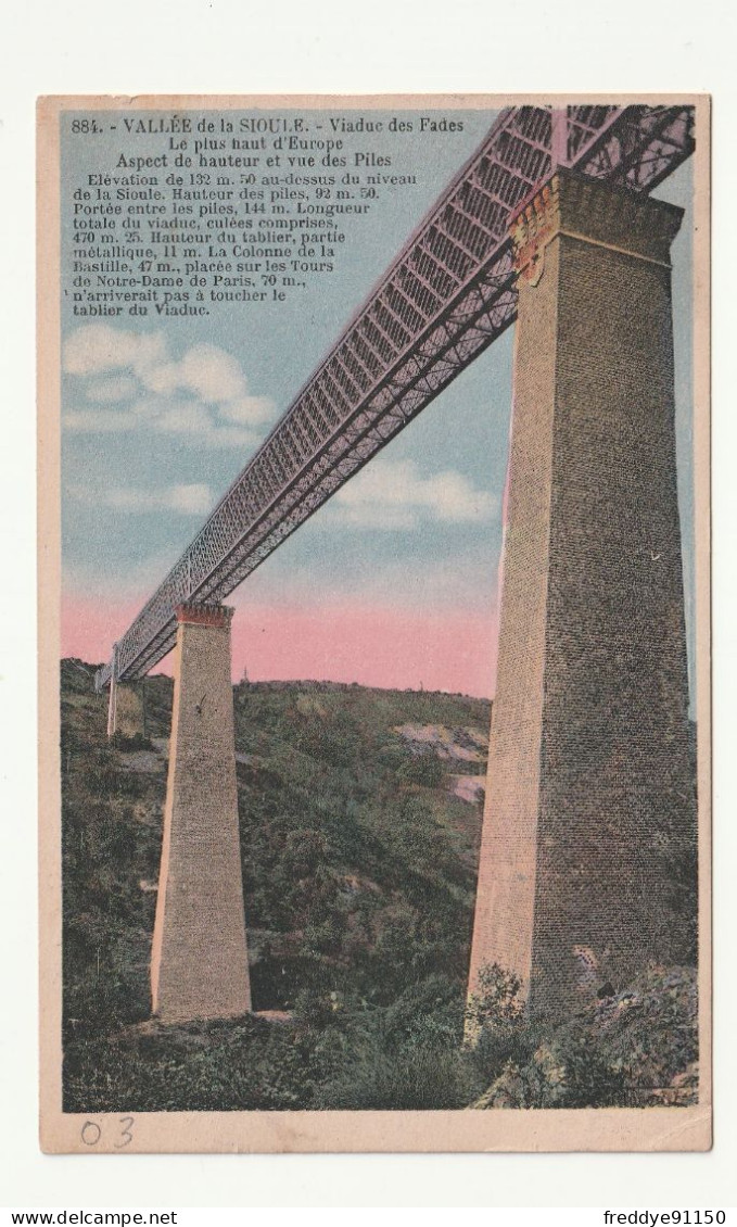 03 . Vallée De La Sioule . Viaduc Des Fades . 1934 - Other & Unclassified
