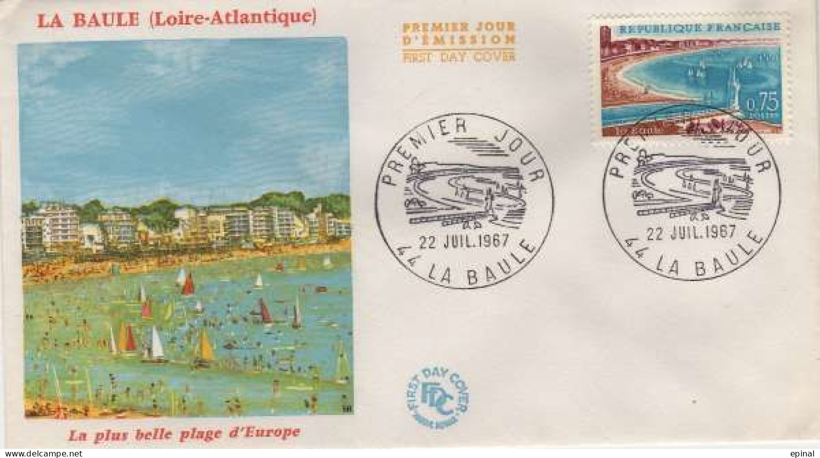 FRANCE : FDC 1502 - La Baule (La Baule, 22/7/67) - PRIX FIXE - - 1960-1969