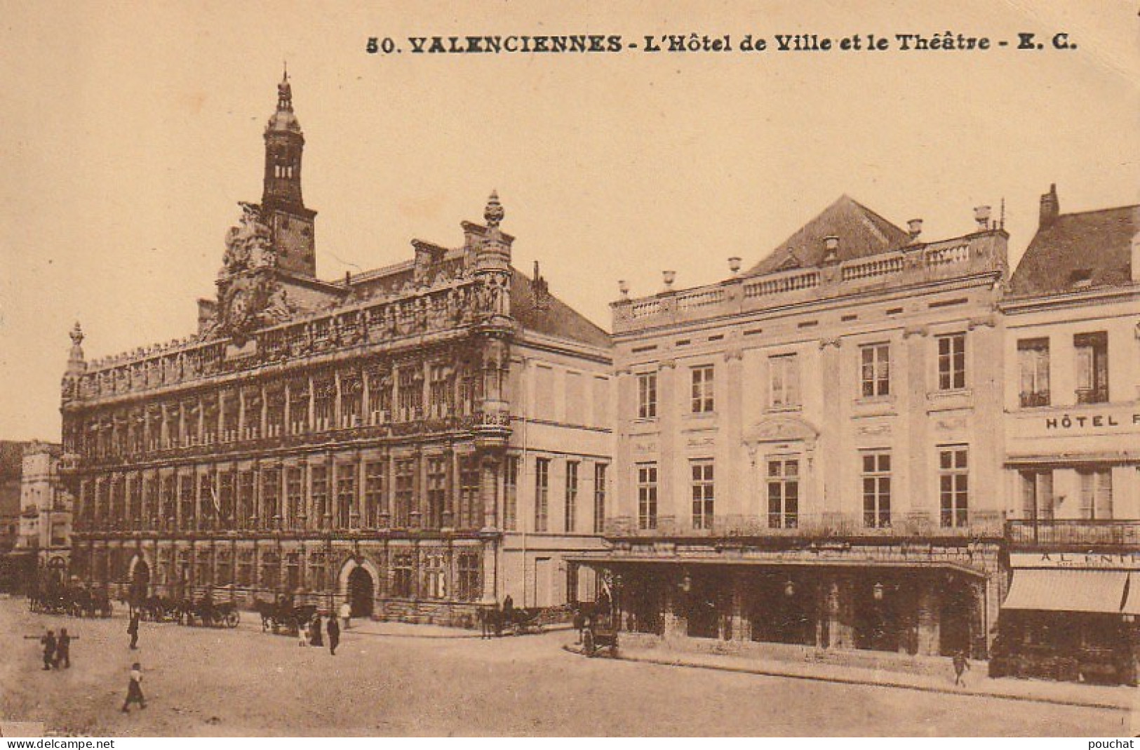 ZY 79-(59) VALENCIENNES - L' HOTEL DE VILLE ET LE THEATRE - 2 SCANS - Valenciennes