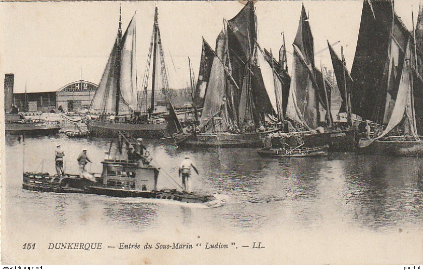 ZY 79-(59) DUNKERQUE - ENTREE DU SOUS MARIN " LUDION " - 2 SCANS - Dunkerque