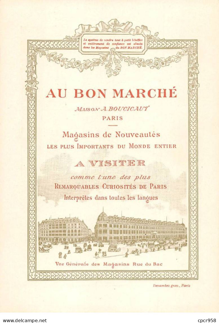 Chromos.AM15493.18x13 Cm Environ.Au Bon Marché.L'écaillère - Au Bon Marché