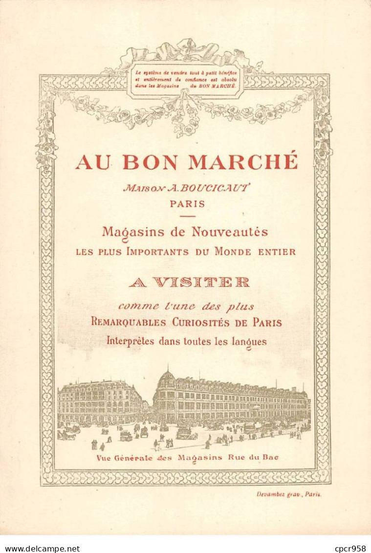 Chromos.AM15490.18x13 Cm Environ.Au Bon Marché.Le Passeur De Ruisseaux - Au Bon Marché