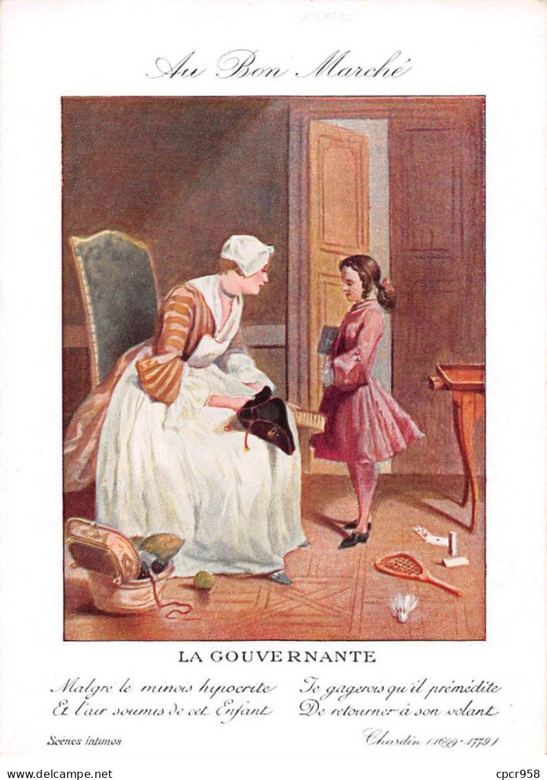 Chromos.AM15462.16x11 Cm Environ.Au Bon Marché.La Gouvernante.Malgré Le Minois Hipocrite Et L'air Soumis De Cet... - Au Bon Marché