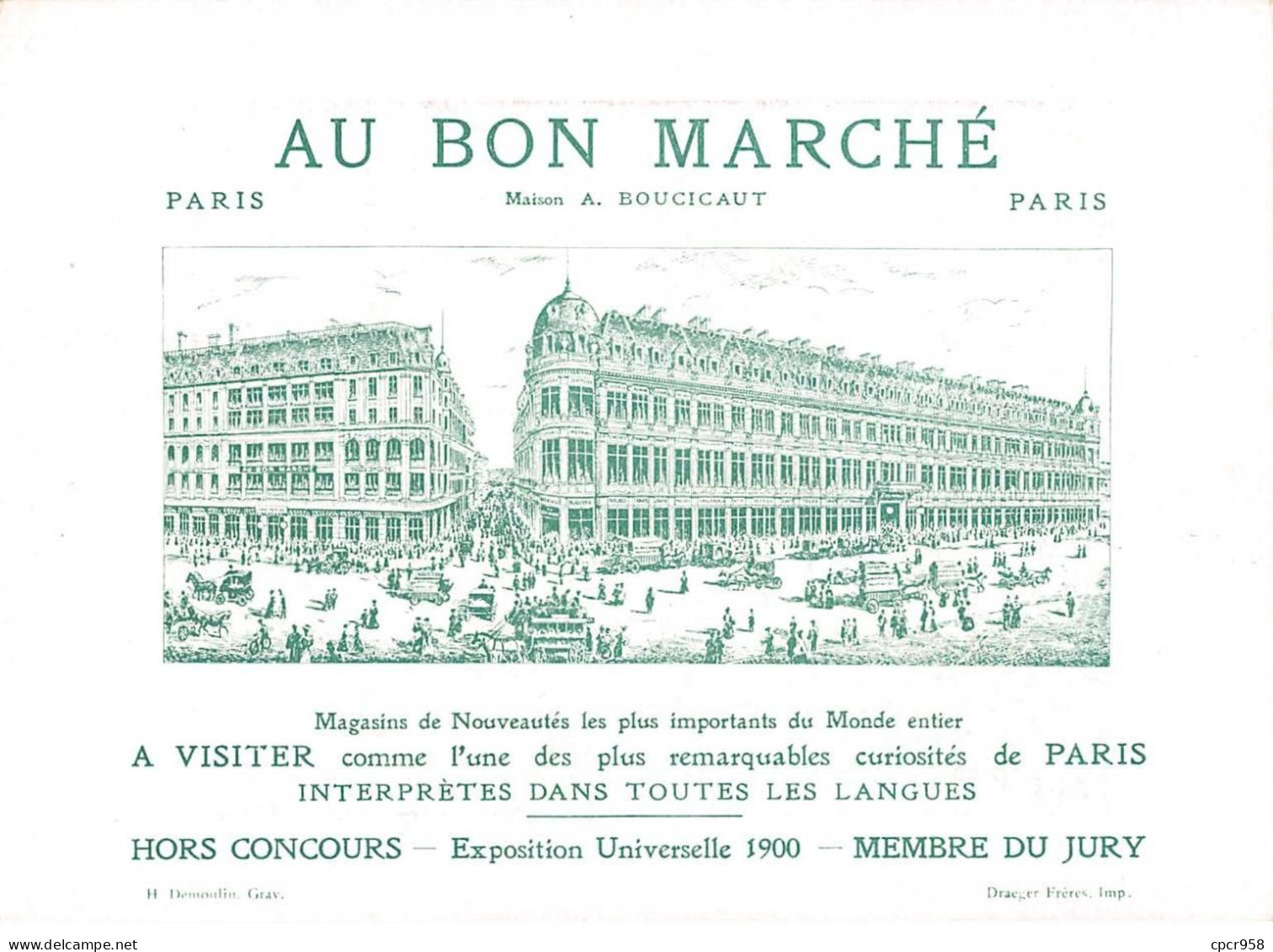 Chromos.AM15462.16x11 Cm Environ.Au Bon Marché.La Gouvernante.Malgré Le Minois Hipocrite Et L'air Soumis De Cet... - Au Bon Marché